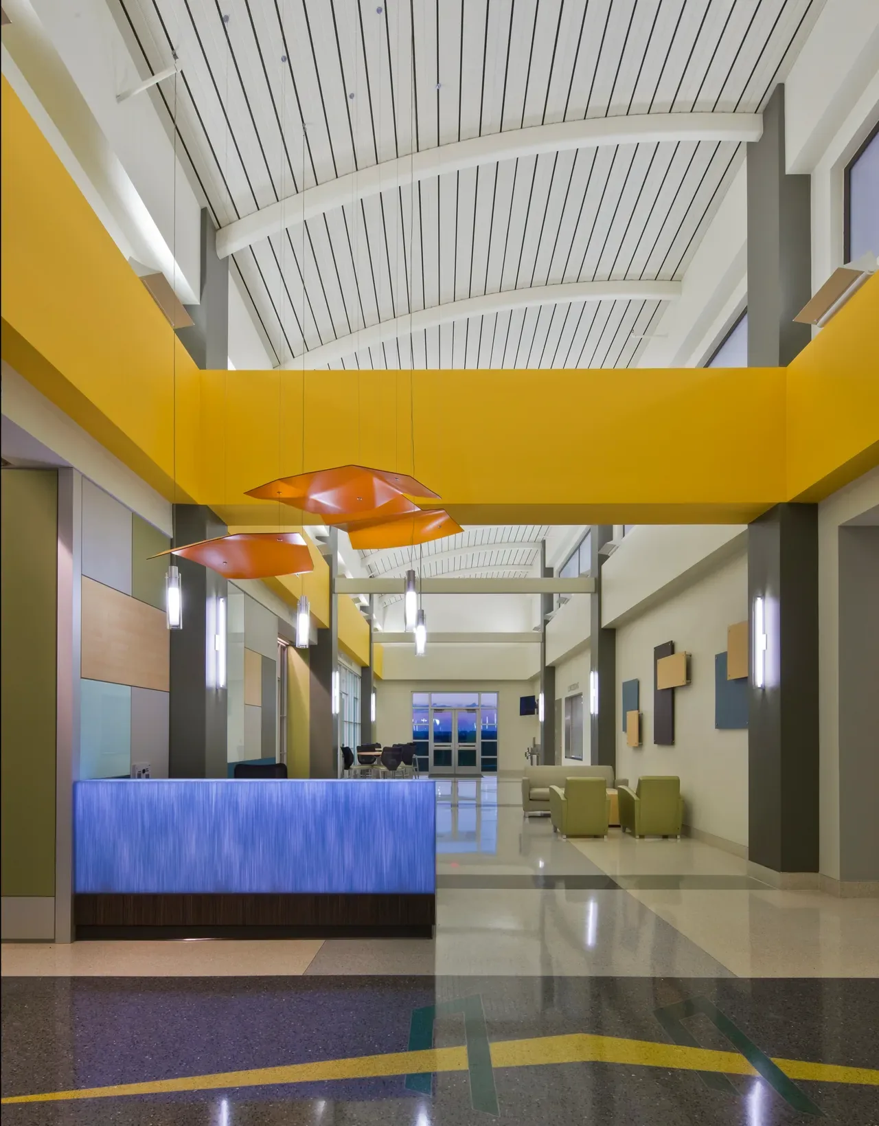 Edward A. Dufresne Community Center, Lamar building construction (interior)